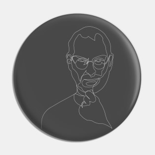 Steve Jobs Minimalist Line Art Alternate Pin