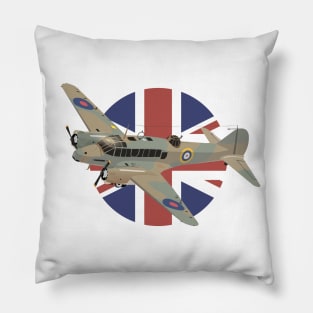 Avro Anson British WW2 Airplane Pillow