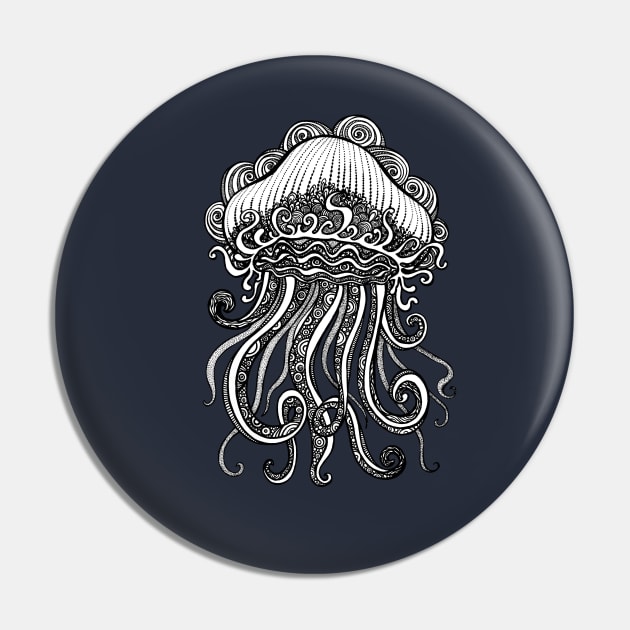 Inked JellyFish Pin by OfficeInk