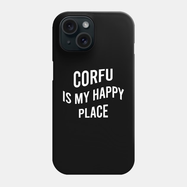 Corfu is my happy place Phone Case by greekcorner