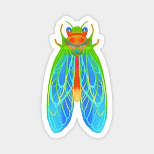 Aesthetic Cicada Drawing Magnet