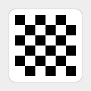 Black and white checkerboard Magnet