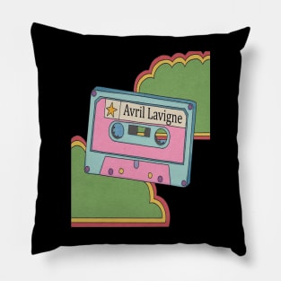 vintage  cassette tape avril lavigne Pillow