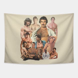 Vintage Hunks of the 80s Tapestry