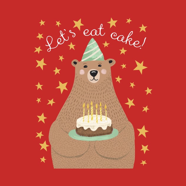 Let's eat Cake! Birthday Bear by SWON Design