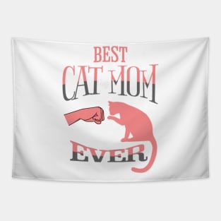 BEST CAT MOM EVER PINK FIST PUMB Tapestry