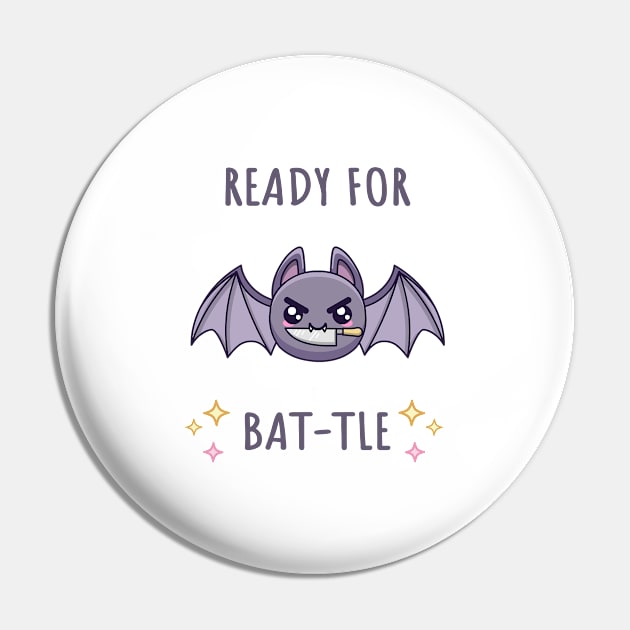 Halloween Motivational Bat Pin by AnishaCreations