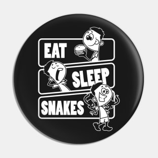 Eat Sleep Snakes - Snake Animal Nature Lovers Gift graphic Pin