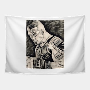 Billy boxer in b/w Tapestry