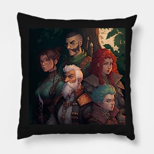 Dungeons and Dragons Group of Five Pillow