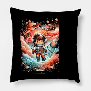 Cute Cosmic Adventure Boy in the Stars Pillow