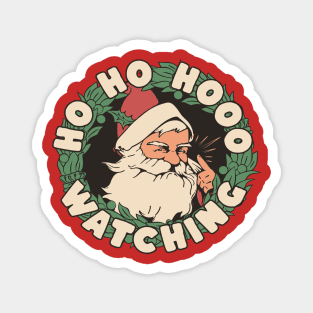 Ho Ho Hooo Watching Santa Magnet