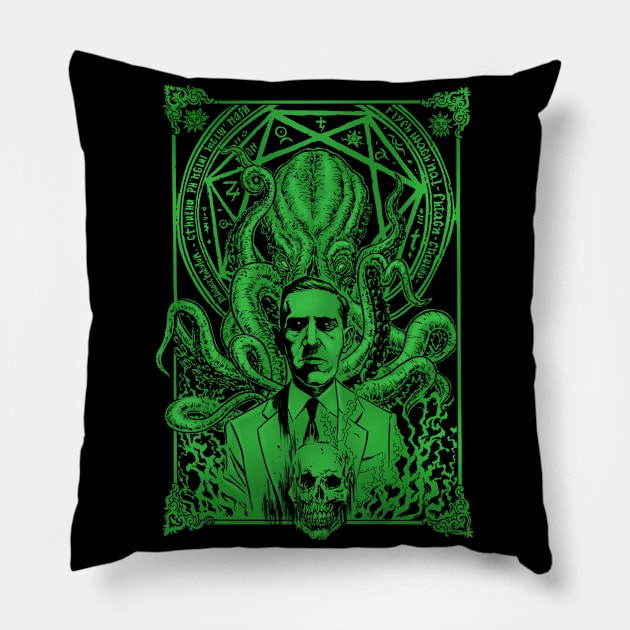 Howard Phillips Lovecraft Pillow by VanHand