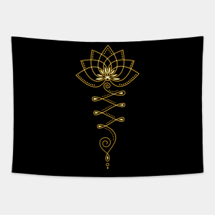 Lotus Flower Unalome Yoga Meditation Awareness Zen Tapestry