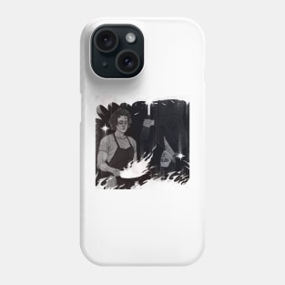 fire and water b and w Phone Case