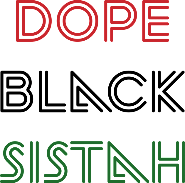 Dope Black Sistah Kids T-Shirt by GardenCity Graffiti 