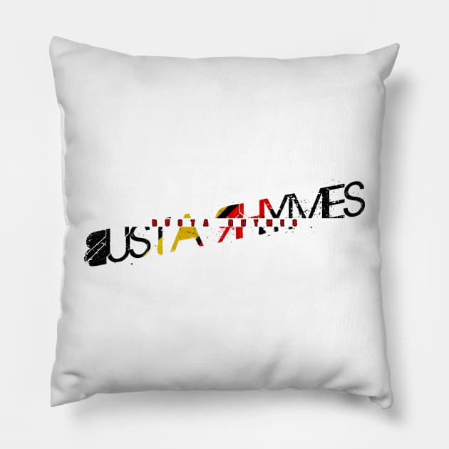 vintage typo Busta Rhymes Pillow by NamaMarket01