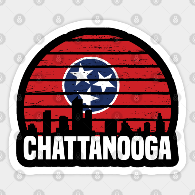 Chattanooga Tennessee Tn Group City Silhouette Flag Chattanooga Sticker Teepublic