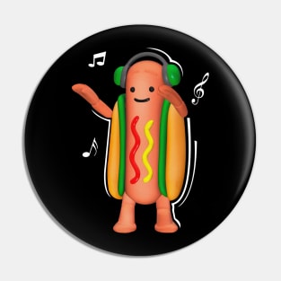 'Dancing Hotdog' Witty Food Lover Gift Pin