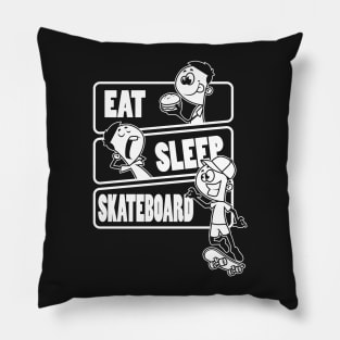 Eat Sleep Skateboard Repeat - Gift for skate lover print Pillow