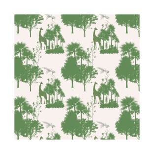 Green Safari Toile Pattern T-Shirt