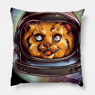 Astro Kitty Starry Night Pillow