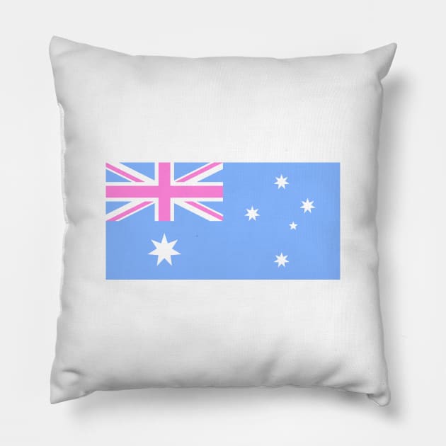 Australia Flag Baby Pink Pillow by lukassfr