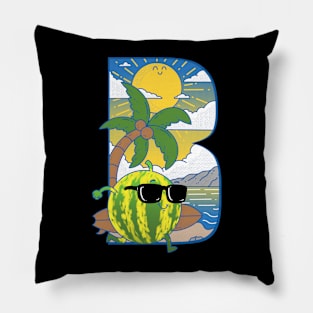 B For Beach Pillow