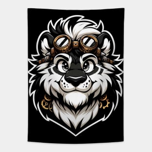 Steampunk Anthro Furry Lion Art Tapestry