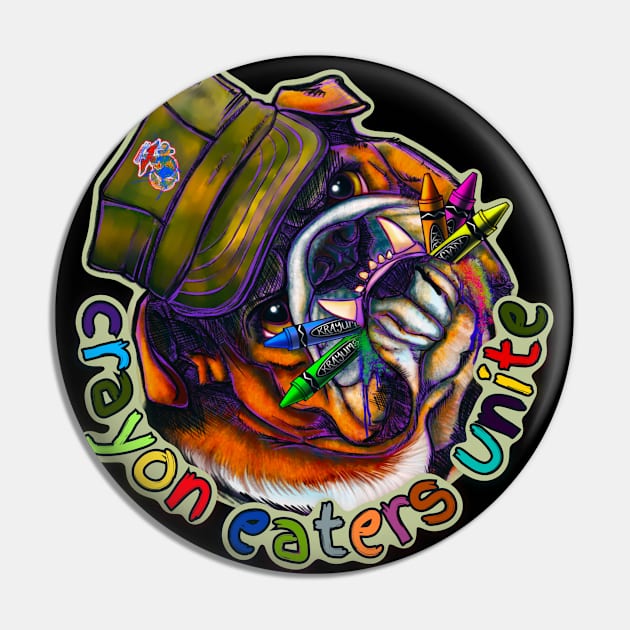 Semper Fi Marine Corps Crayon Eaters Unite, Full Color Newest Version Pin by WildThingsTreasures34