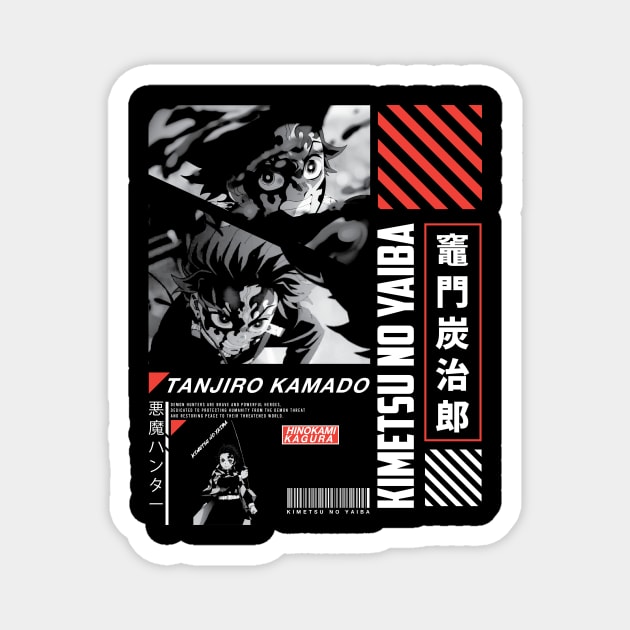 Kamado Tanjiro - Slayer of Demons: Strong and Inspiring Anime Dress Designs Magnet by Krndsg