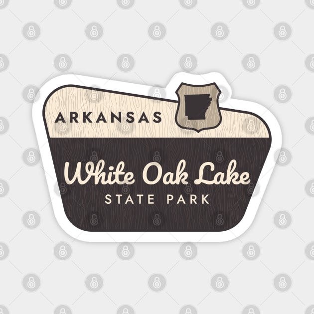 White Oak Lake State Park Arkansas Welcome Sign Magnet by Go With Tammy