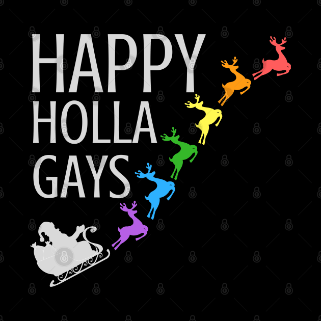 Funny Christmas Gay Pride LGBTQIA Design by Hopscotch Shop Gifts