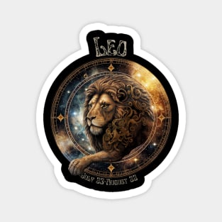 Retro Leo Zodiac Sign Magnet