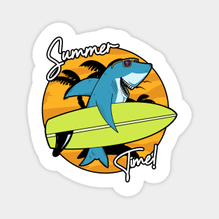 Summer Time! - Surfer Shark - Not Hamlet Design Magnet