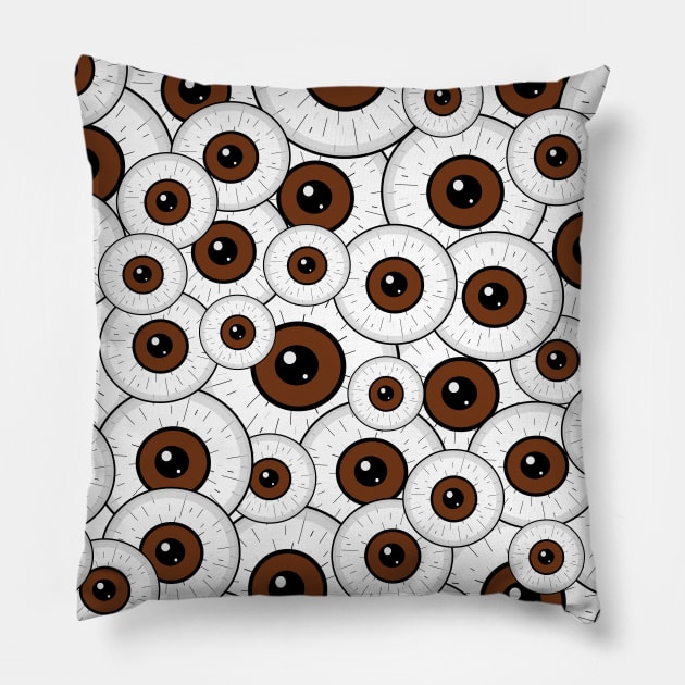 Brown Eyes Pillow by SartorisArt1