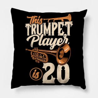 This Trumpet Player Is 20 Trumpeter 20th Birthday Pillow