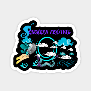 water festival songkran fun happy Thailand Magnet