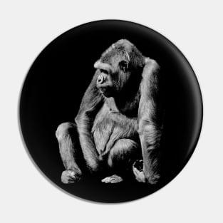 Gorilla Art  - Support Wildlife Pin