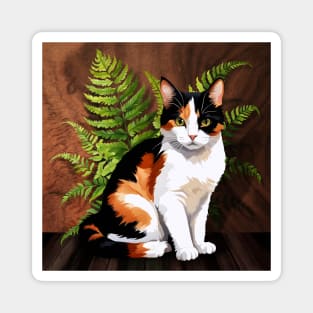 Portrait Of A Calico Cat Magnet