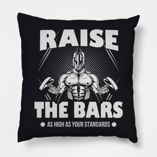 Raise the Bars Workout Weightlifting Spartan Pillow