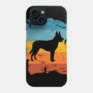 Dutch Shepherd Distressed Vintage Retro Silhouette Phone Case