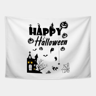 happy halloween corona virus year Tapestry