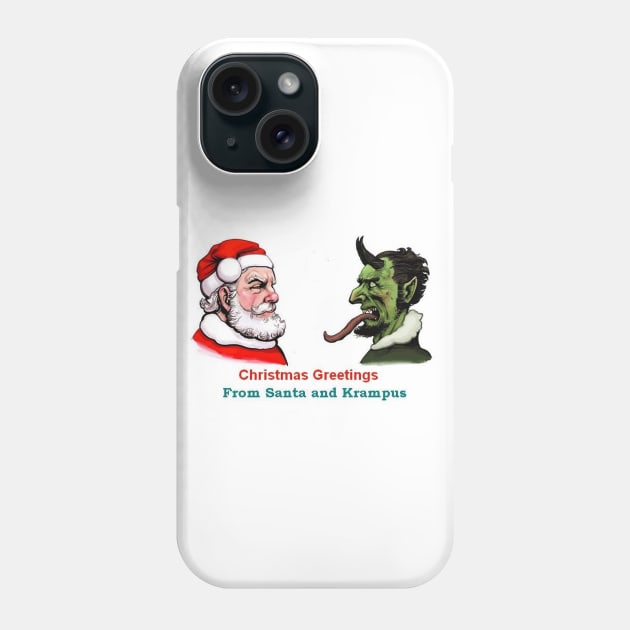 Christmas Old Folklore Greetings Phone Case by benten825