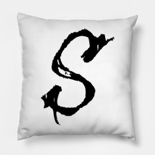 Dark and Gritty letter S from the alphabet Pillow