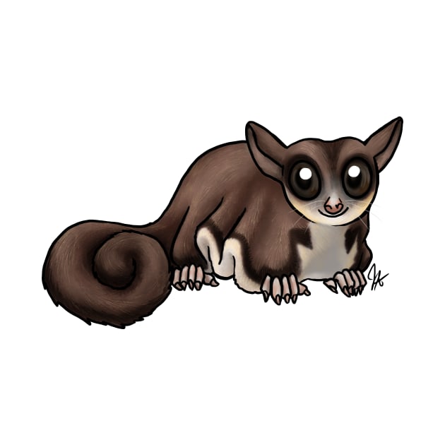 Mammal - Sugar Glider - Red Cedar by Jen's Dogs Custom Gifts and Designs