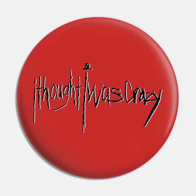 ithoughtiwascrazy - Black and White - YouTube Logo Pin by ithoughtiwascrazy