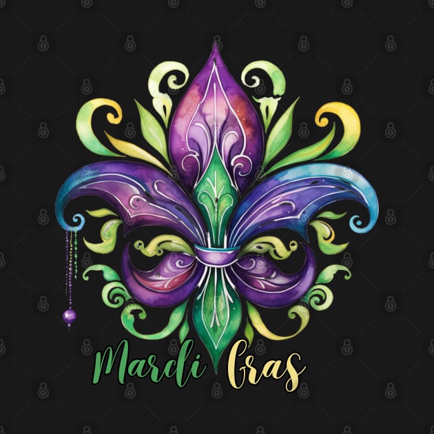 Fleur De Lis Mardi Gras Beads by mw1designsart