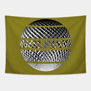 Golfing golf ball Tapestry