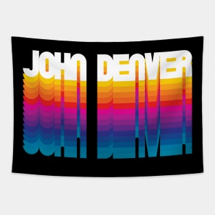 Retro Denver Proud Name Personalized Gift Rainbow Style Tapestry